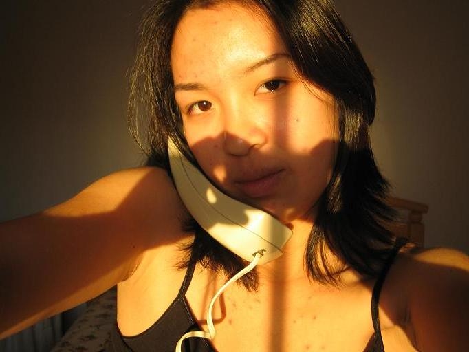 15P Girl plays with camera in her room for some selfpics