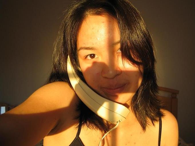 15P Girl plays with camera in her room for some selfpics