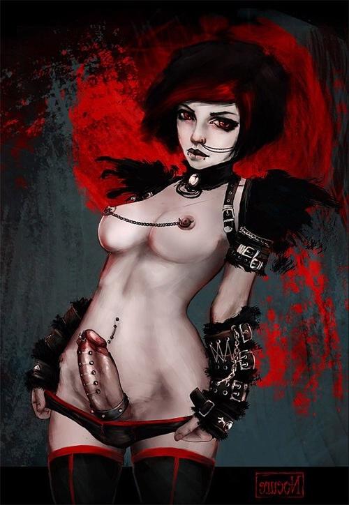 13P Gothic anime shemales