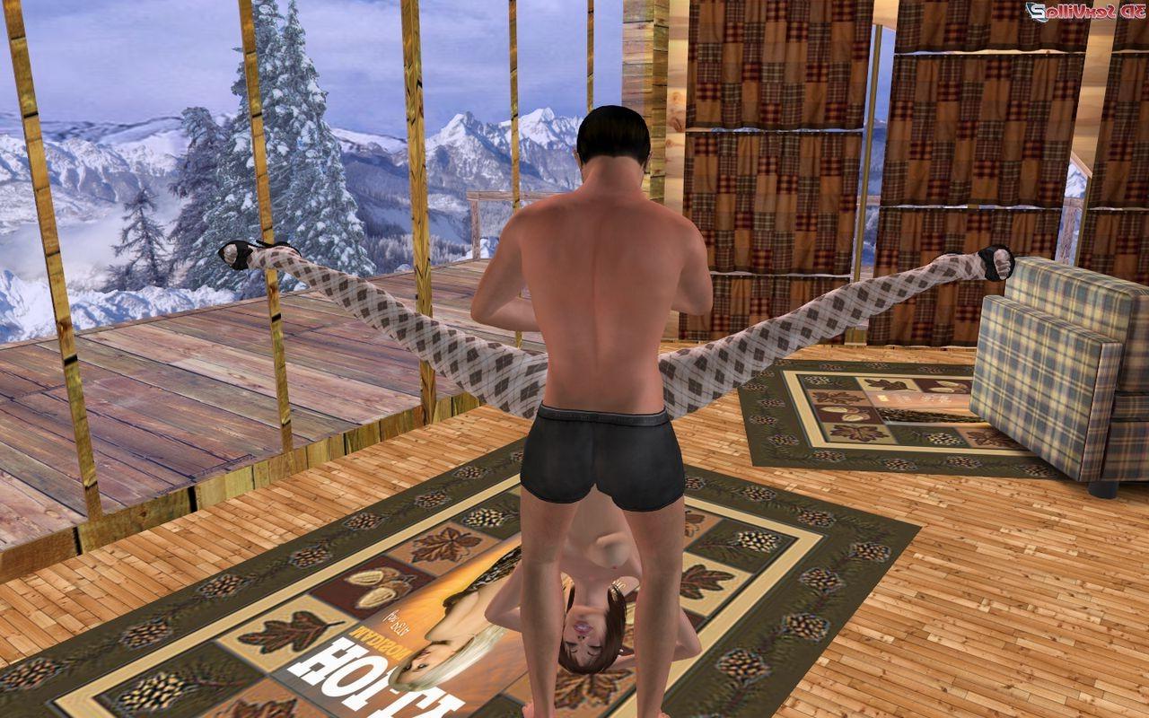 16P 3d couple bangs in a cabin