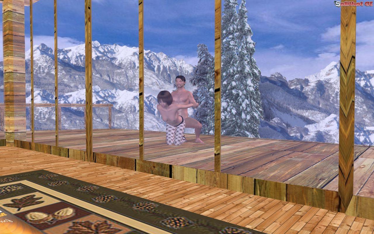 16P 3d couple bangs in a cabin