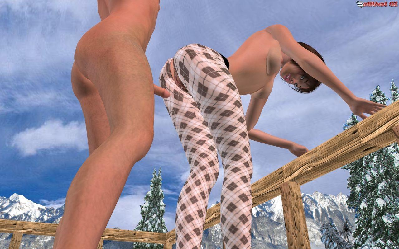 16P 3d couple bangs in a cabin