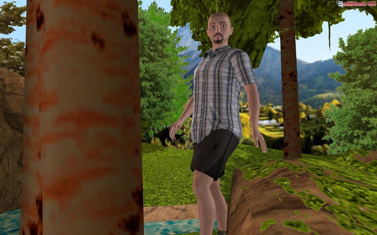 16P Animated peeping tom gets some wet pussy in a lake