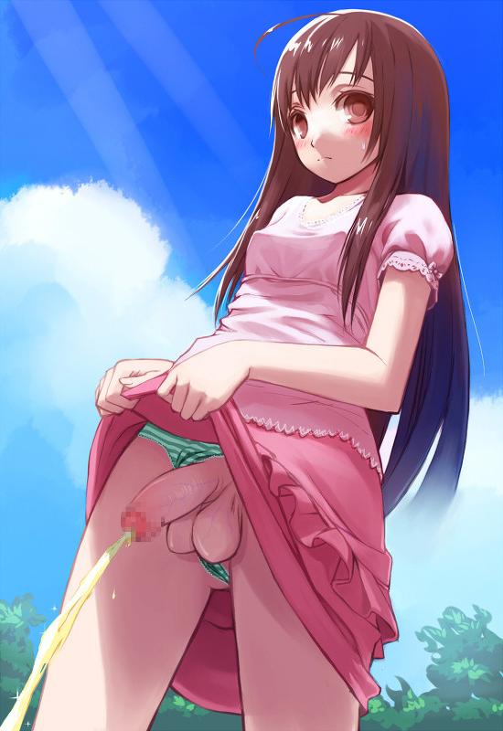 13P Futanari upskirt cumshots