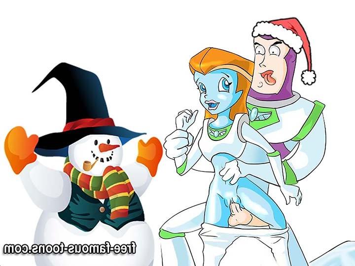10P Famous cartoons Xmas orgy