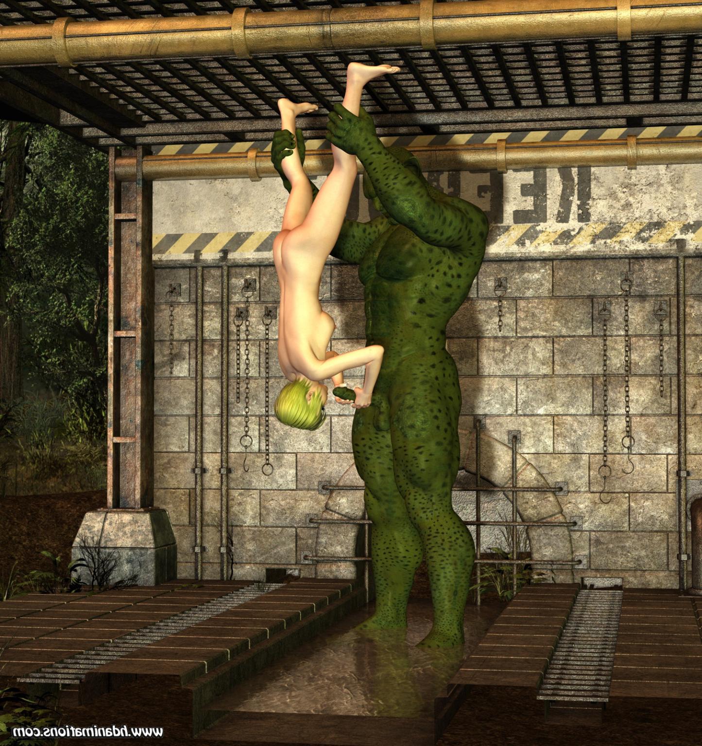 12P Green monster fucking girl