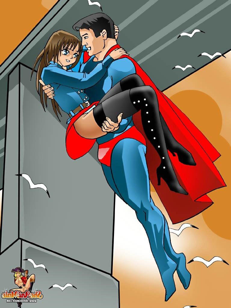 12P Shemale cartoon fucks Superman