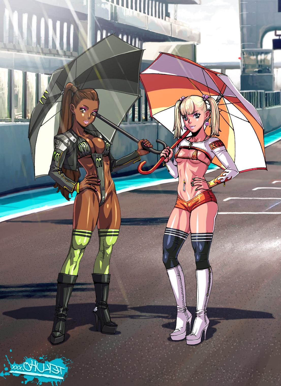 10P Anime race girls suck and fuck
