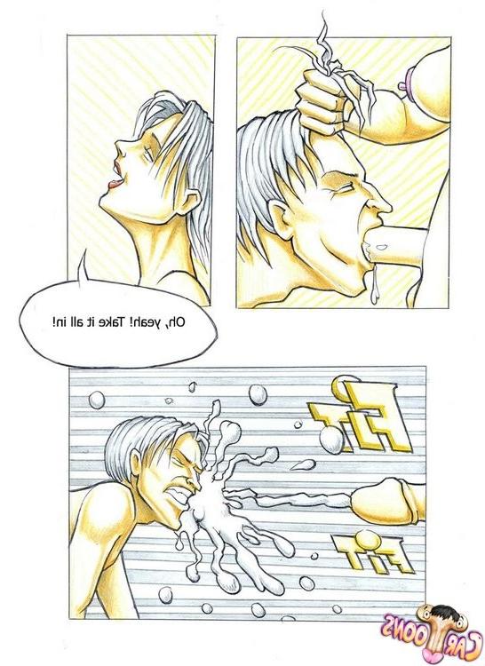 15P Tranny cartoon threesome