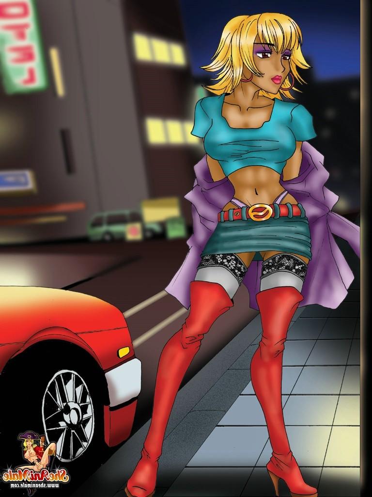 12P Futanari hooker fucked
