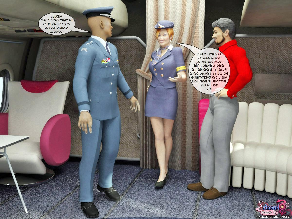 12P 3d shemale stewardess sex on plane