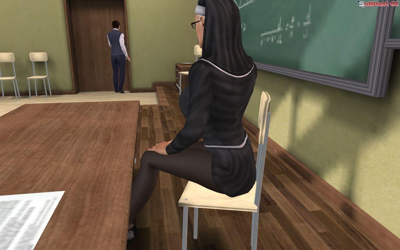 16P Horny cg nun disturbed by a student