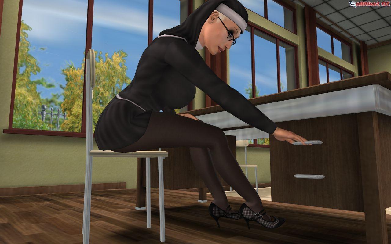 16P Horny cg nun disturbed by a student
