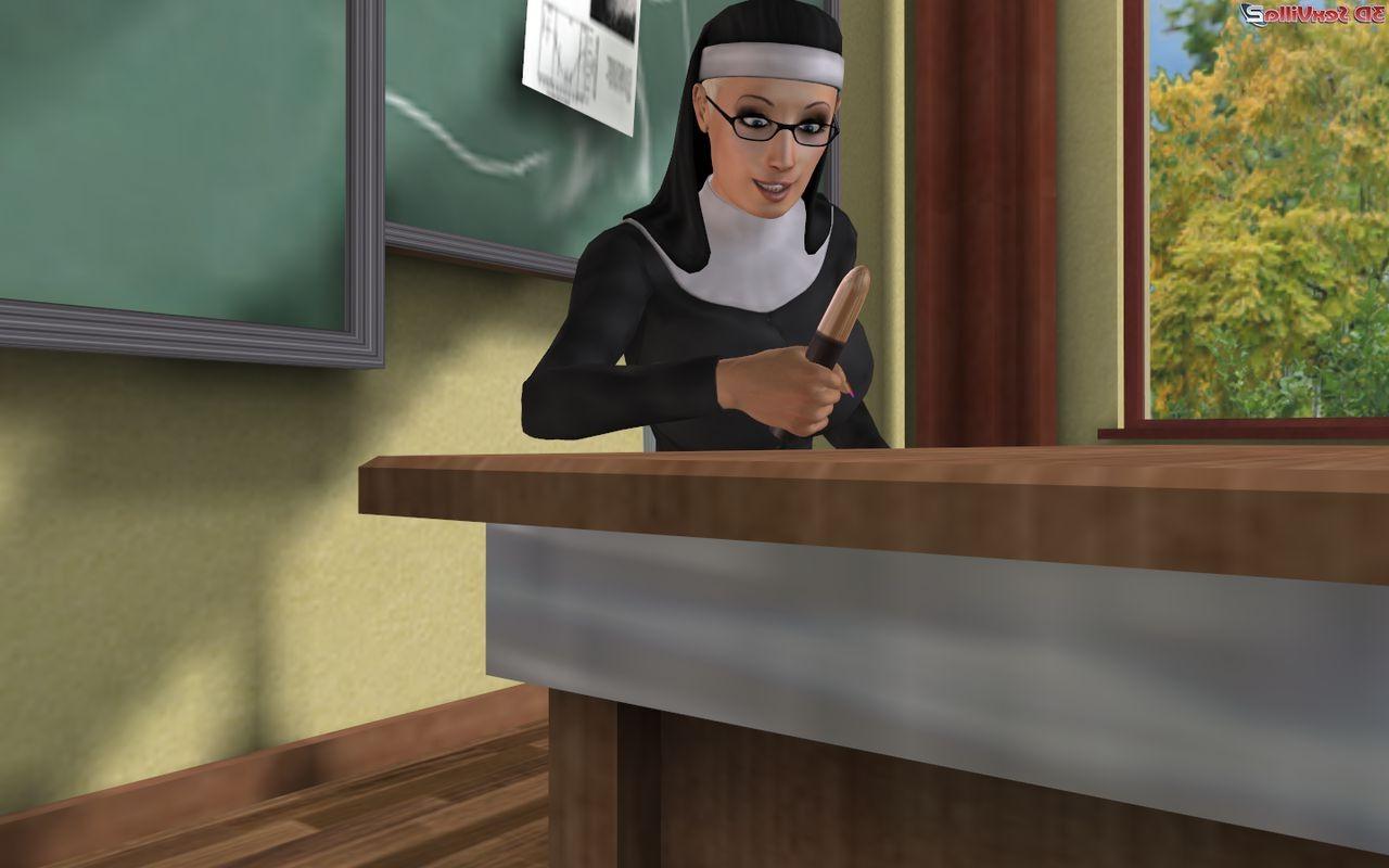 16P Horny cg nun disturbed by a student