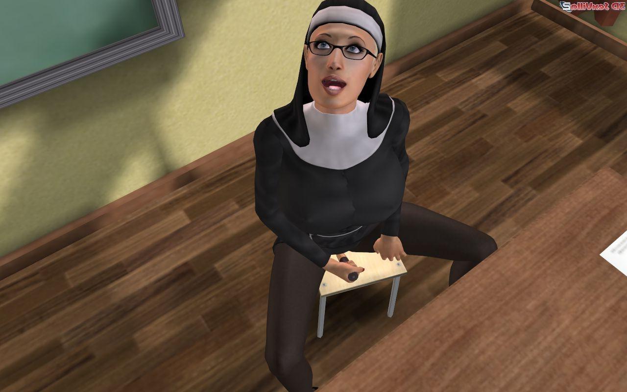 16P Horny cg nun disturbed by a student