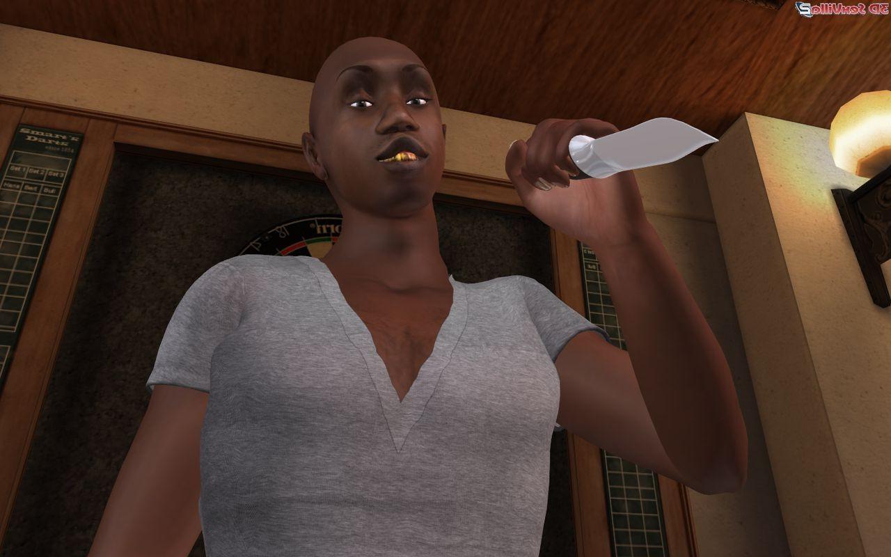 16P Kinky 3d animated interracial hookup in a bar
