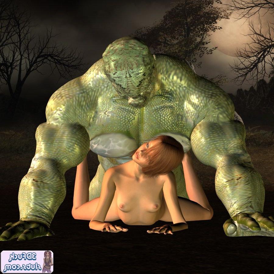 16P 3D toon girl fucked by giant monster