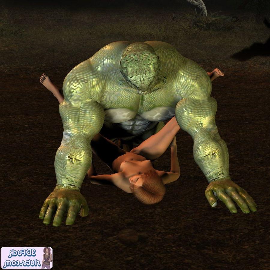 16P 3D toon girl fucked by giant monster