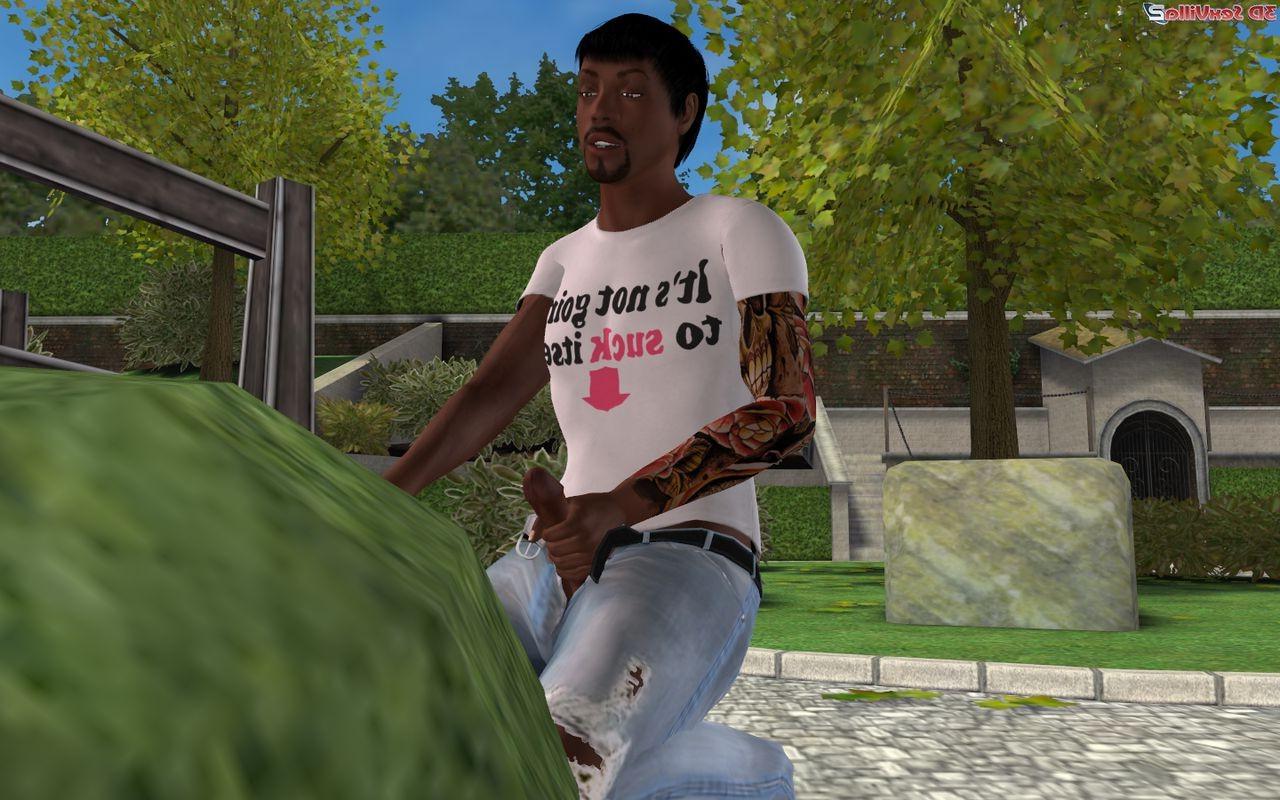 16P 3d animated fingering and shagging in a river
