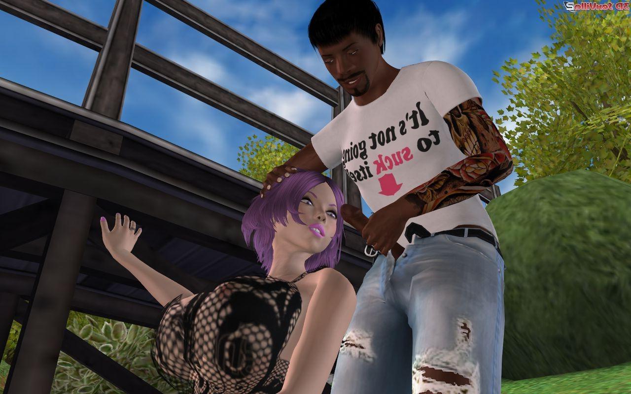 16P 3d animated fingering and shagging in a river