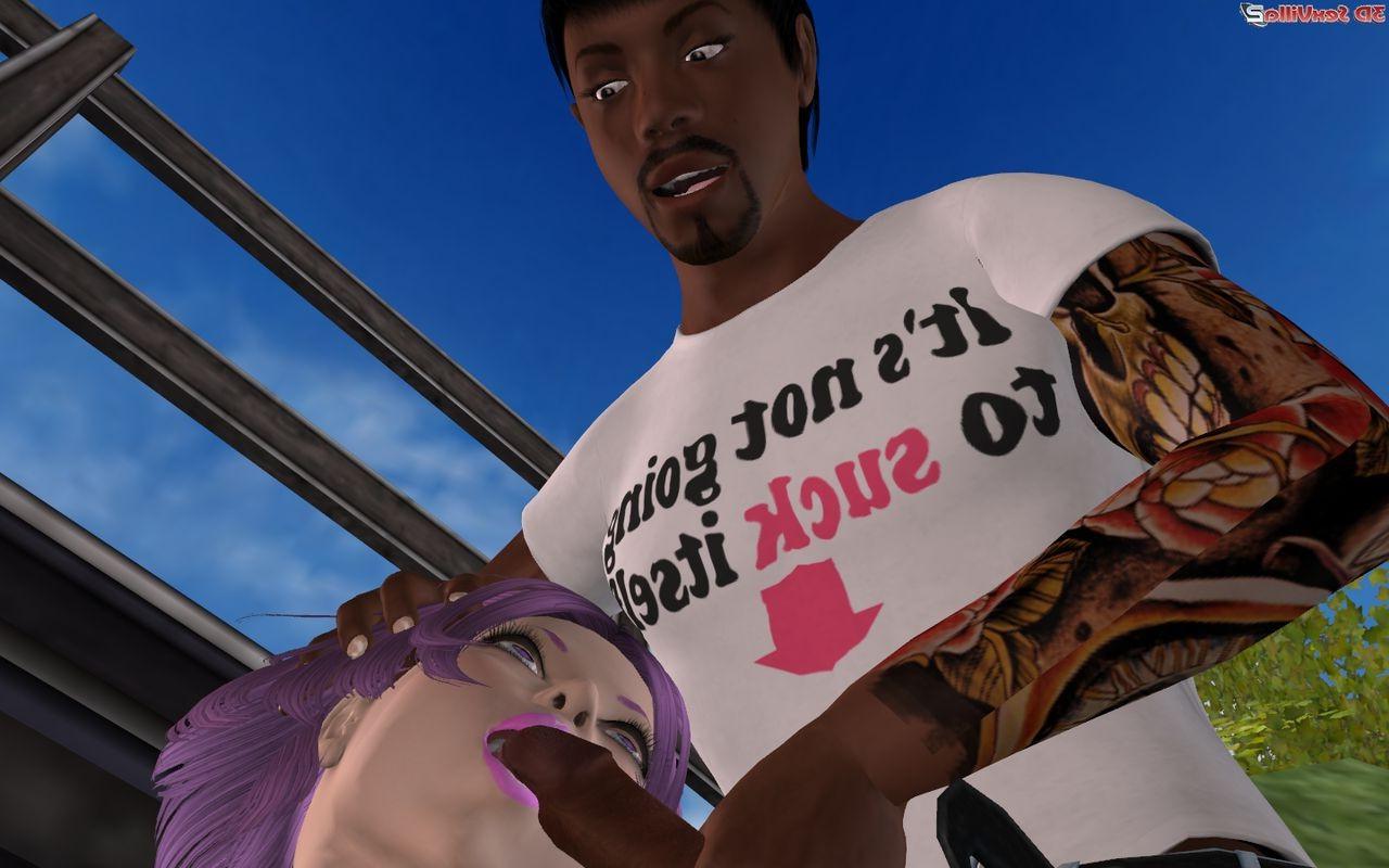 16P 3d animated fingering and shagging in a river