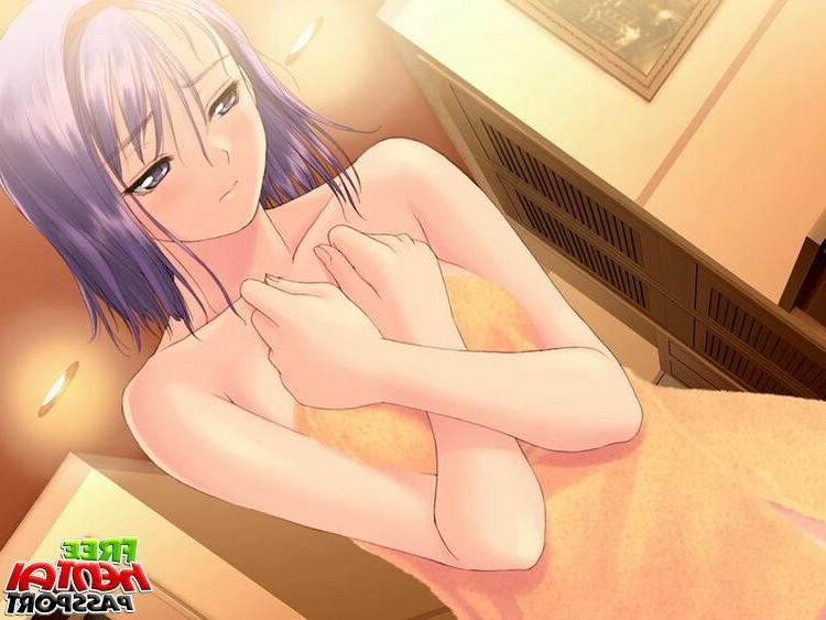 15P Purple haired hentai babe with large breasts gets small cooter fucked doggy styl