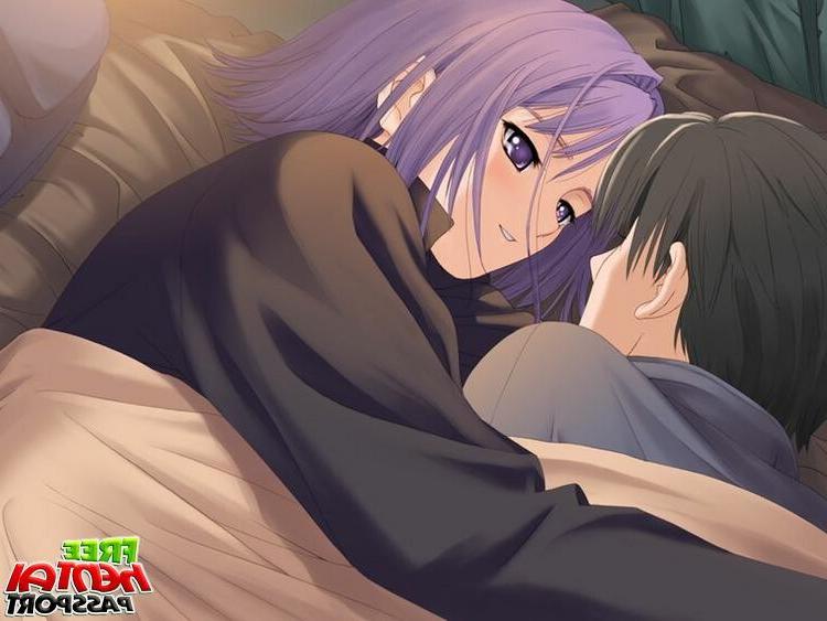 15P Purple haired hentai babe with large breasts gets small cooter fucked doggy styl