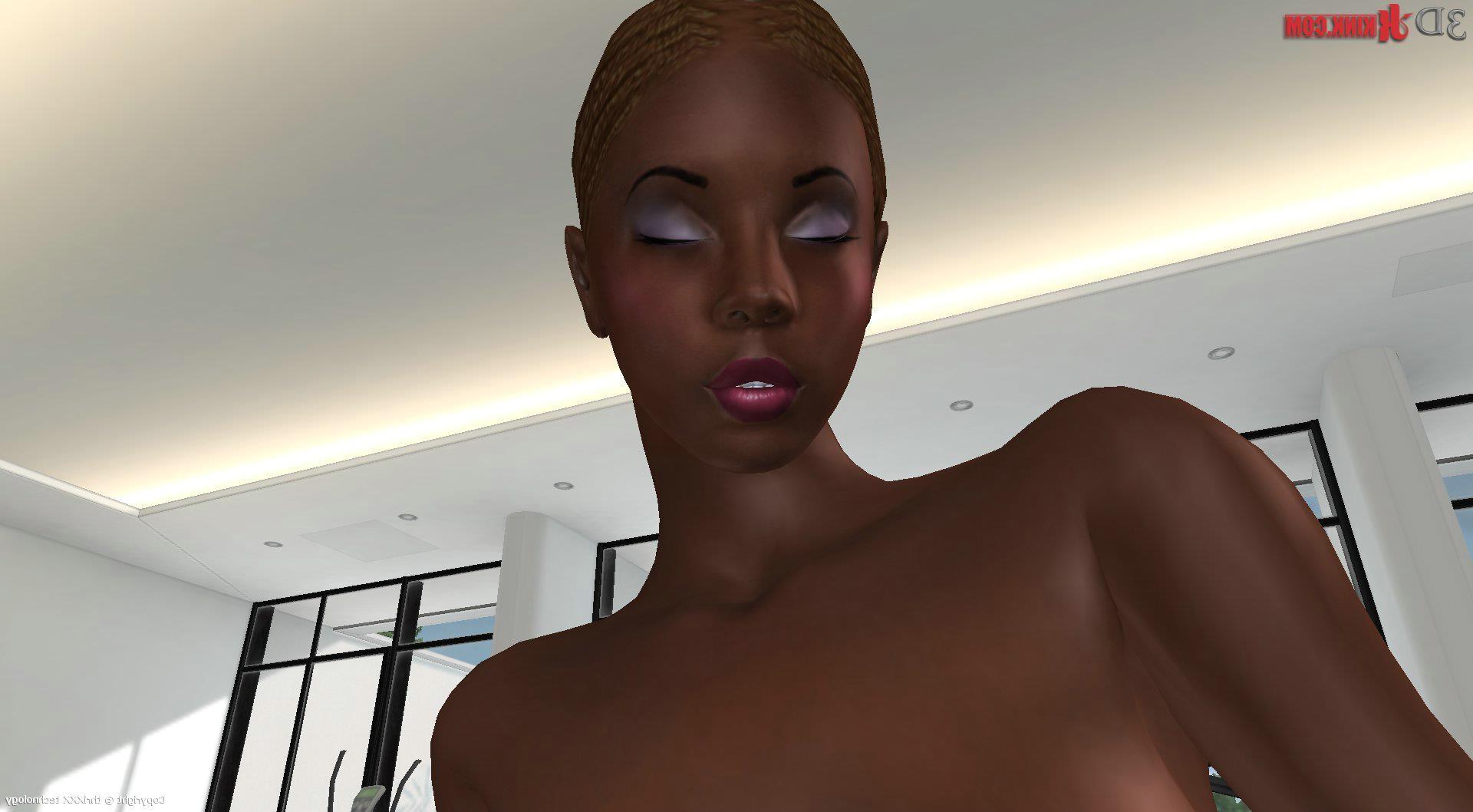 24P Interracial lesbian sex action created in interactive 3D game