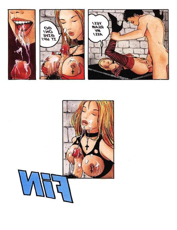 11P Chicks fucking blowjob and cumshot in amazing hardcore comic series