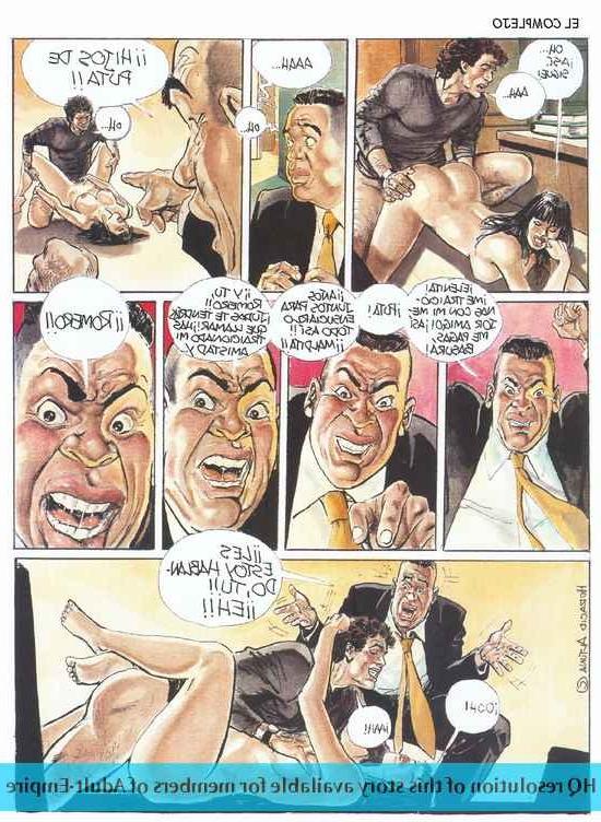 12P Strong dude fucks two hot ladies in porn comics