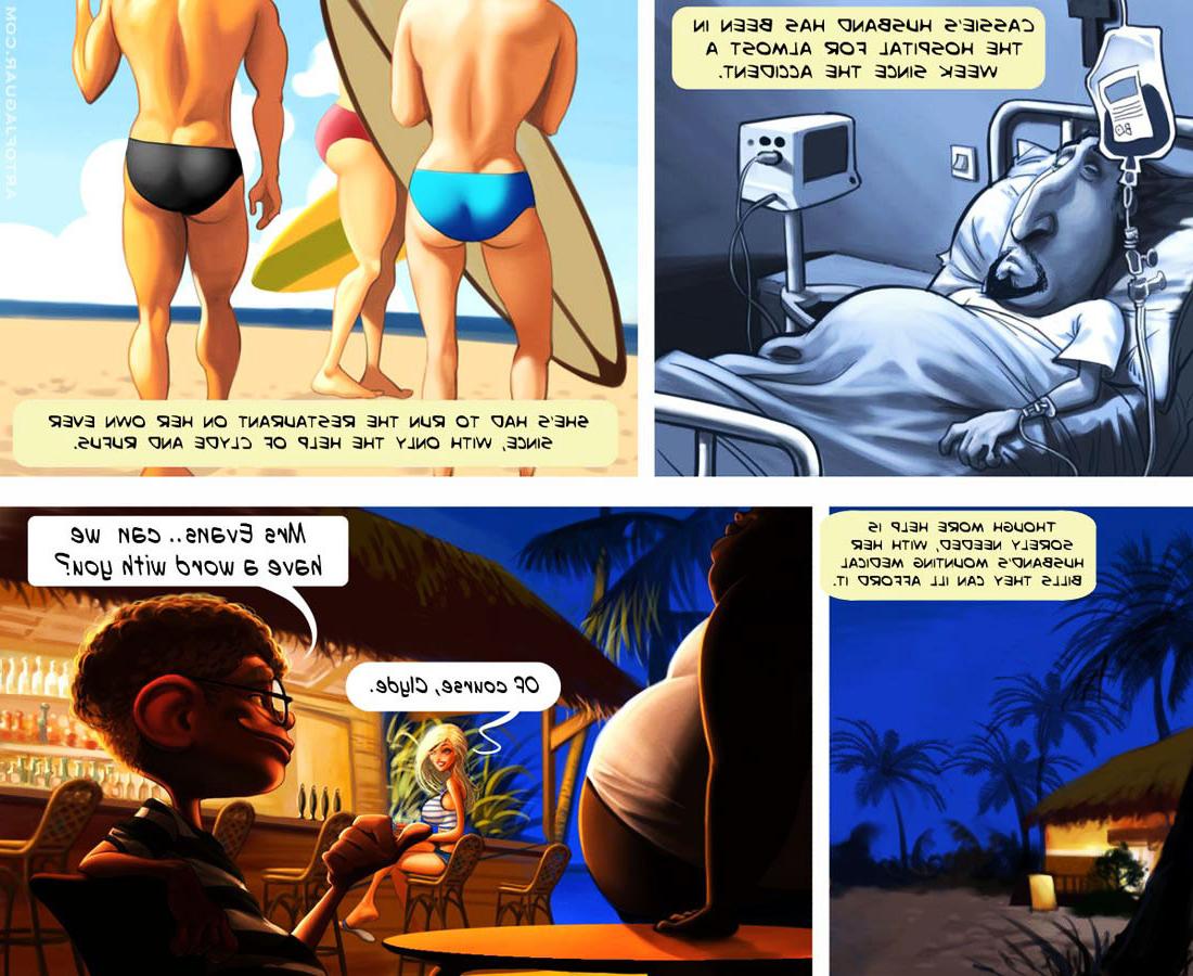 16P Adult Comic Of Hot Big Tit Bikini Milf Working A New Summer Job