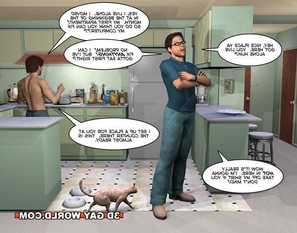 16P 3D gay hentai comics young college boyfriend anime cartoon