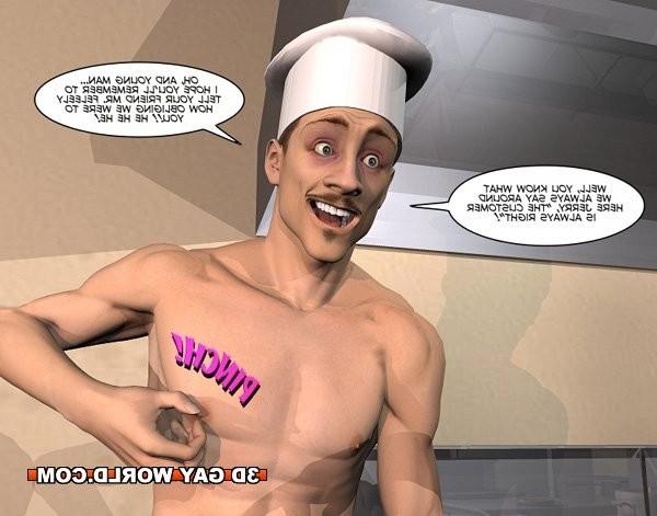 16P Pleasing gay customer 3D gay comics male anime cartoons hentai