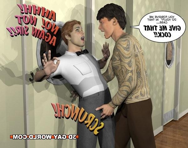 16P Pleasing gay customer 3D gay comics male anime cartoons hentai
