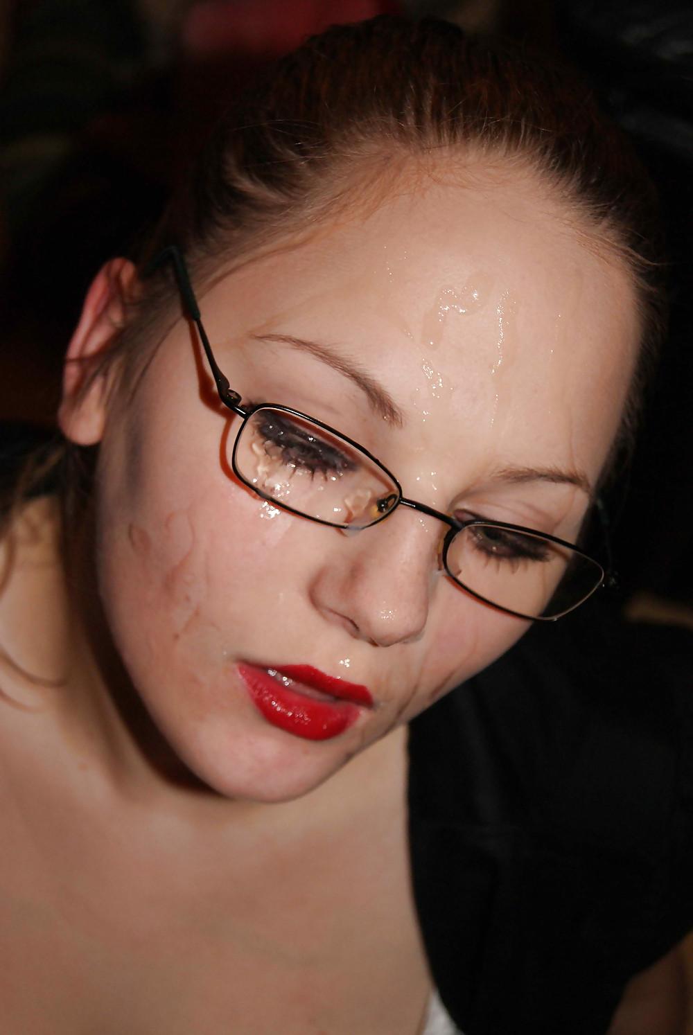 25P CUM ON GLASSES