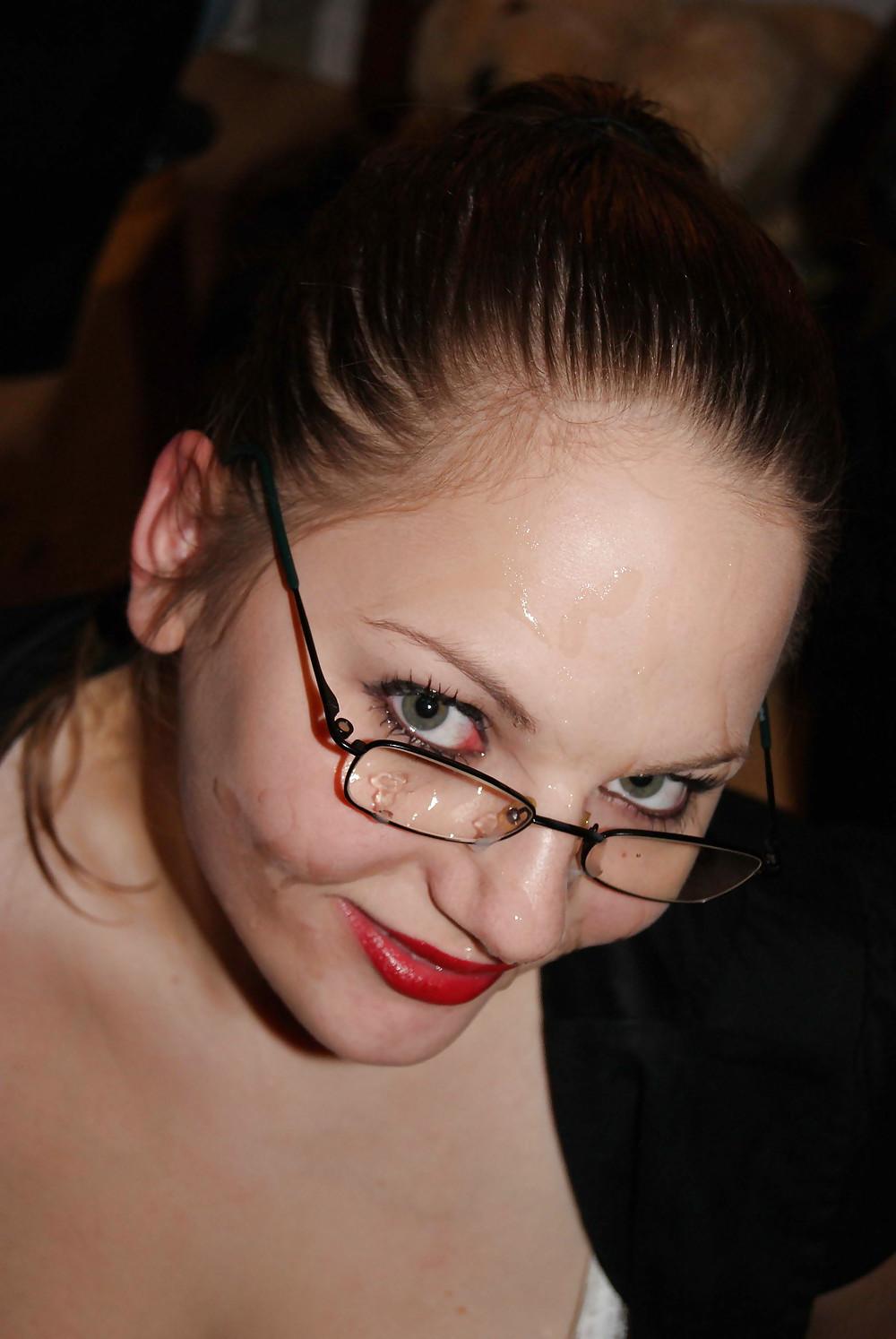 25P CUM ON GLASSES