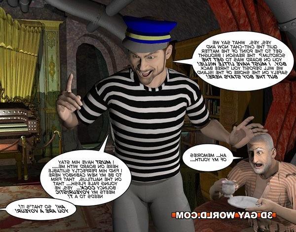 16P Perverted Captain Nemo 3D gay comics male anime fetish uniform