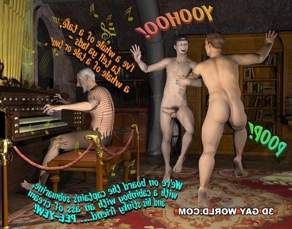 16P Perverted Captain Nemo 3D gay comics male anime fetish uniform