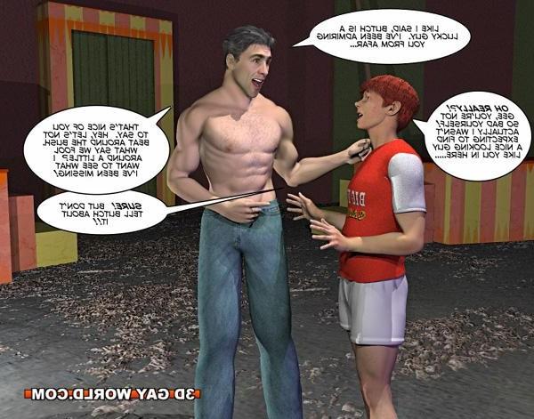 16P Gay freak 3D gay comics bizarre male anime gay hentai story youn