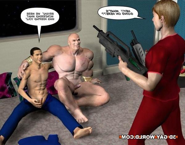 16P Gay cartoon orgy comics about hentai gay 3d anime hunks
