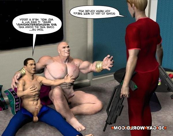 16P Gay cartoon orgy comics about hentai gay 3d anime hunks