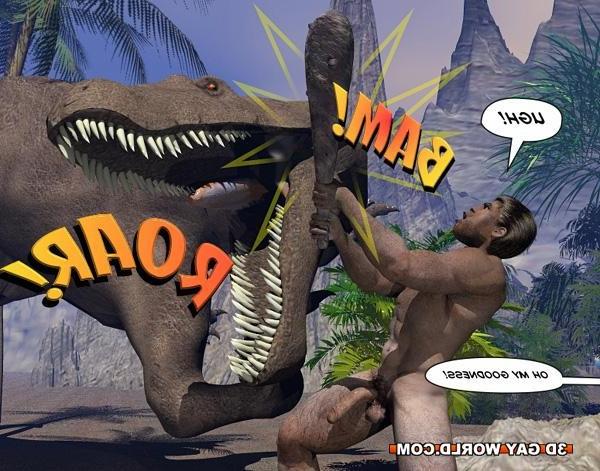 16P Cretaceous cock 3D gay cartoon anime gay hentai art