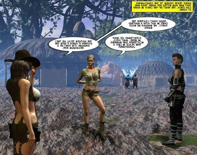 15P Busty amazons in savages captivity 3D xxx scifi anime comics