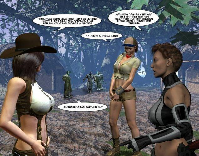 15P Busty amazons in savages captivity 3D xxx scifi anime comics