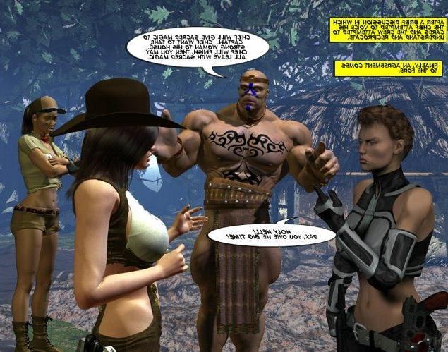15P Busty amazons in savages captivity 3D xxx scifi anime comics