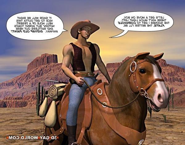 16P Gay cowboys adventures horsey style rare 3D gay comics