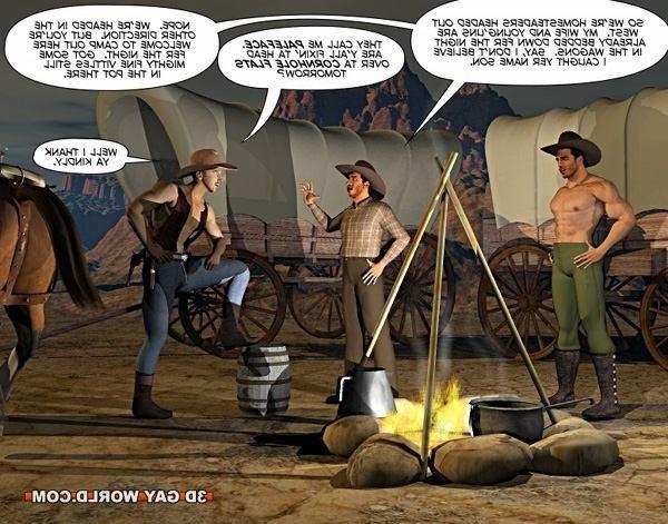 16P Gay cowboys adventures horsey style rare 3D gay comics