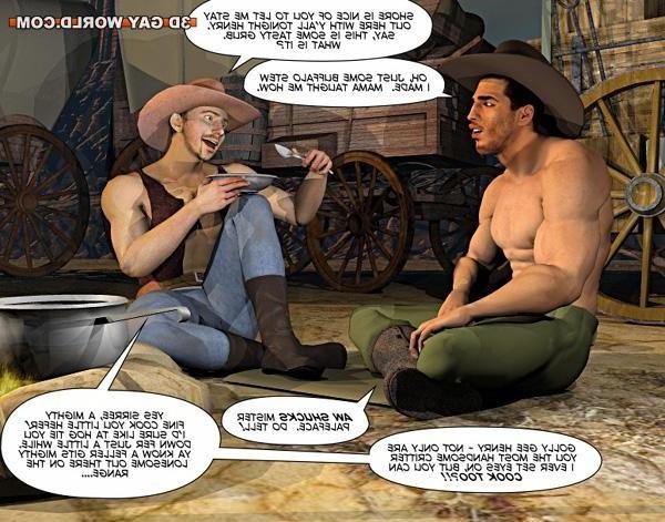 16P Gay cowboys adventures horsey style rare 3D gay comics