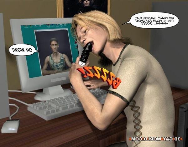 16P Gay BDSM nightmare of twink boy Leo gay anime comics