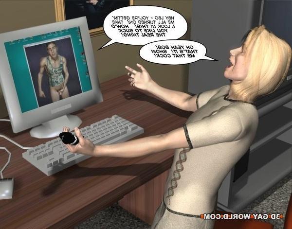 16P Gay BDSM nightmare of twink boy Leo gay anime comics